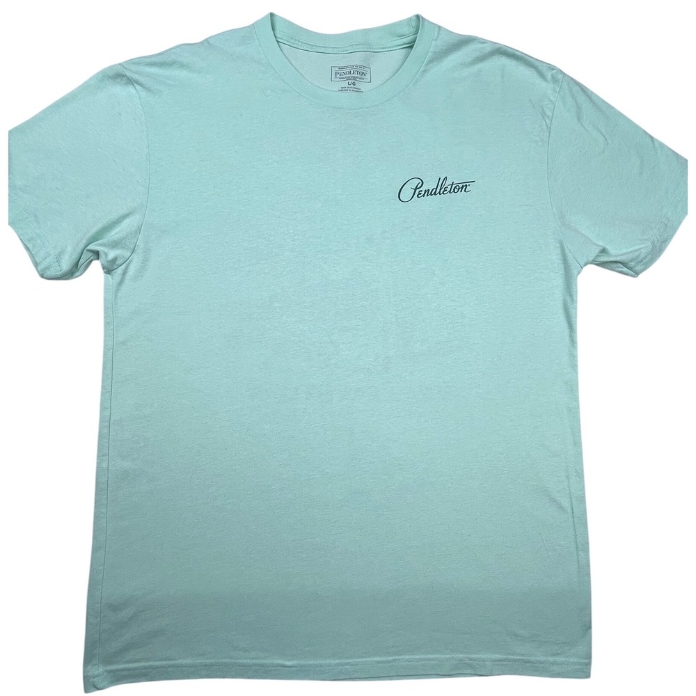 Pendleton Mens Yellowstone National Park Graphic T-Shirt Mint Green Large